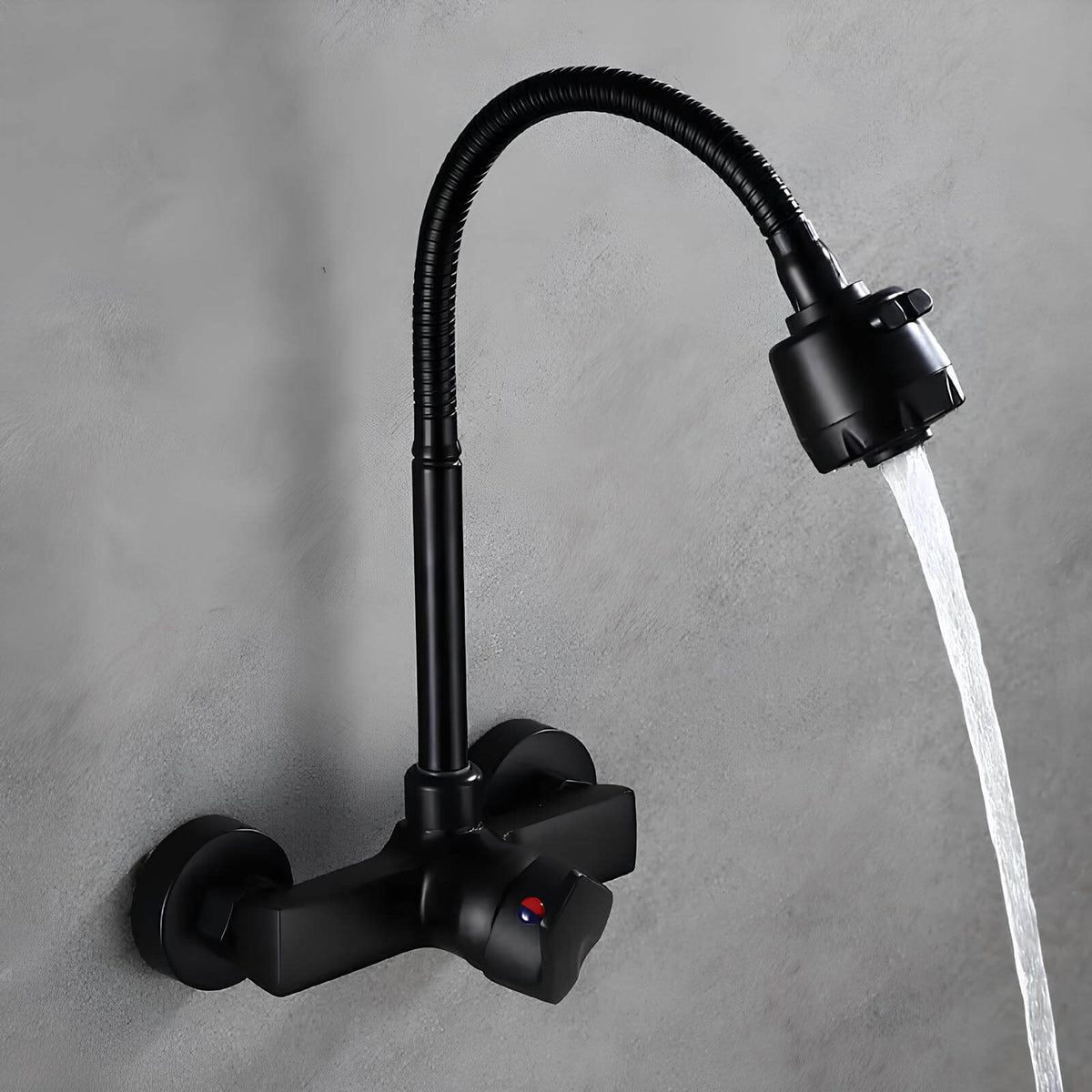 Robinet mural cuisine 2 fonctions bec orientable