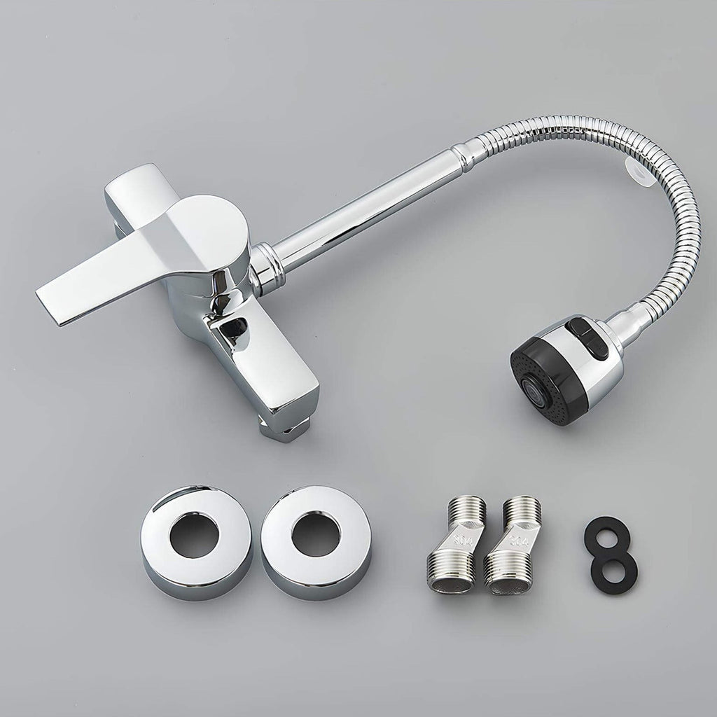 Robinet mural cuisine 2 fonctions bec orientable