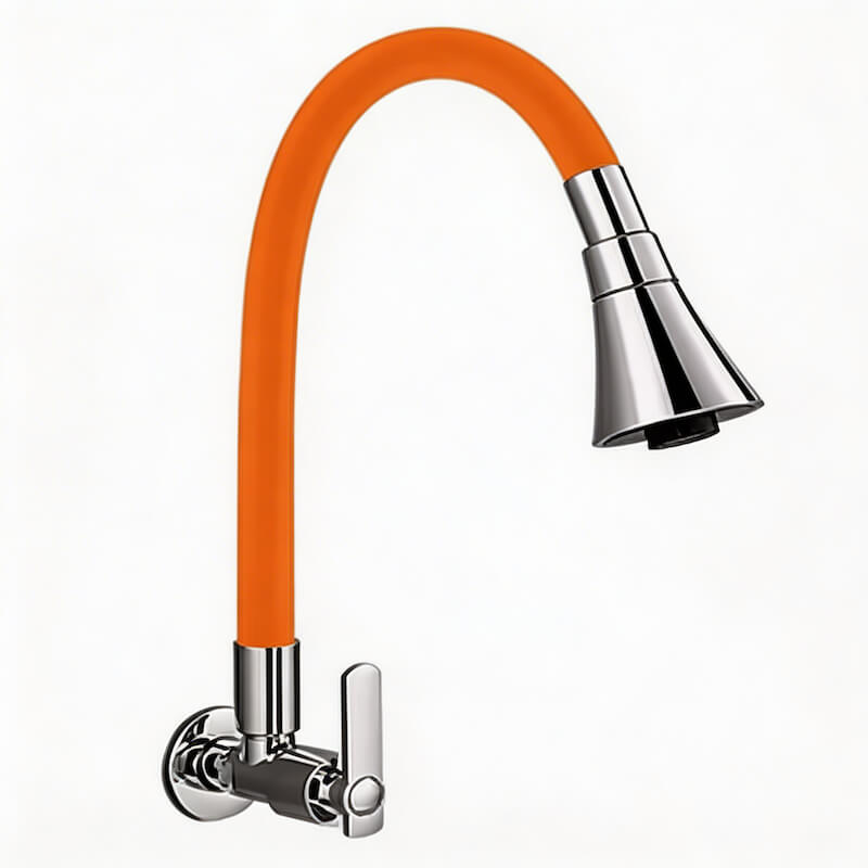 Robinet mural cuisine eau froide - Bec flexible 360°