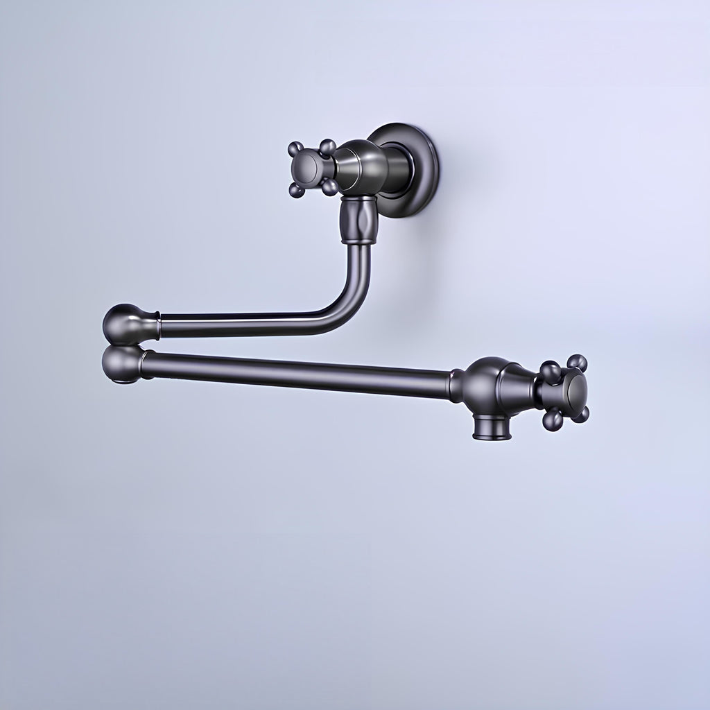 Robinet mural cuisine laiton bec pliable eau froide