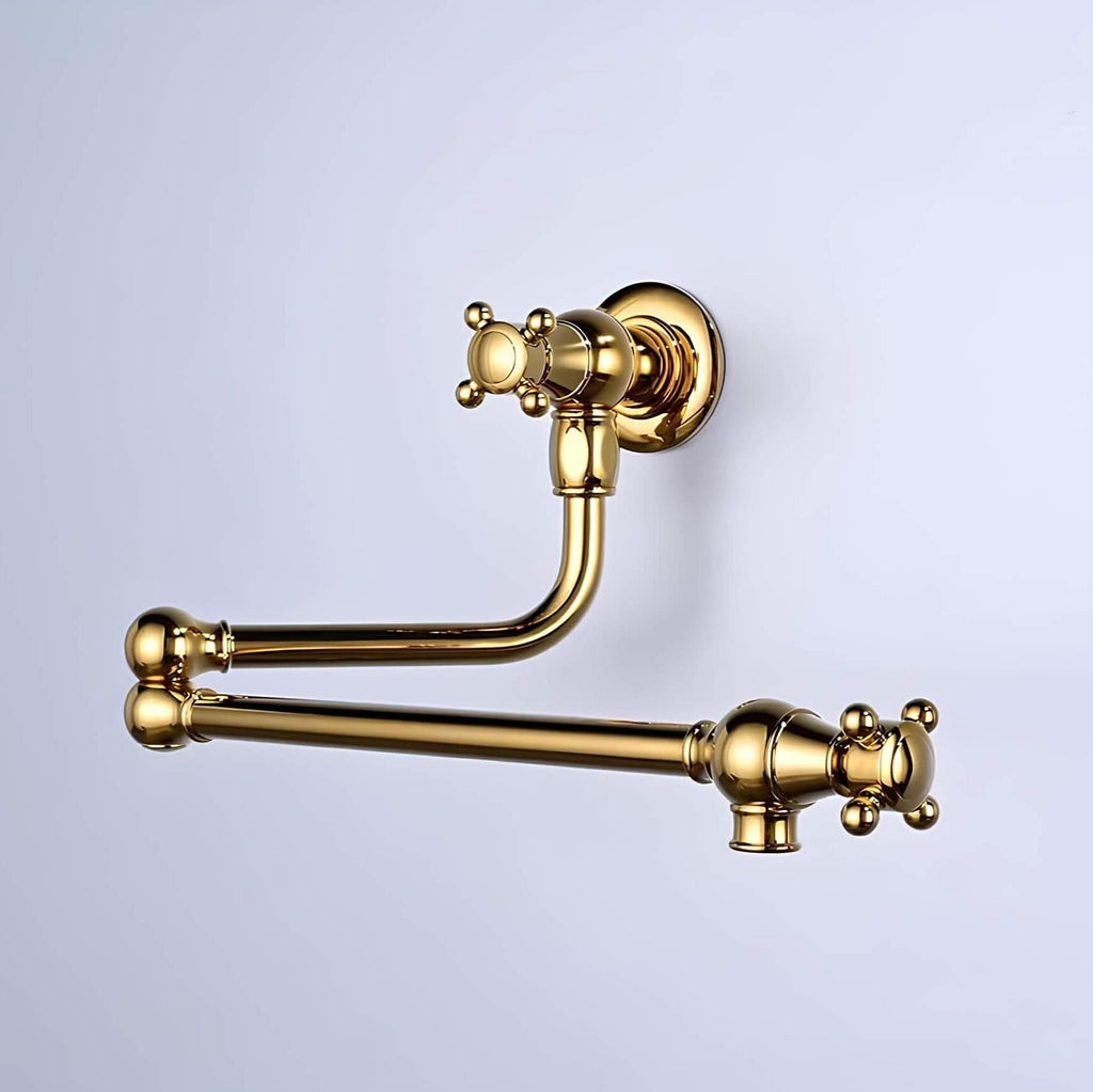 Robinet mural cuisine laiton bec pliable eau froide