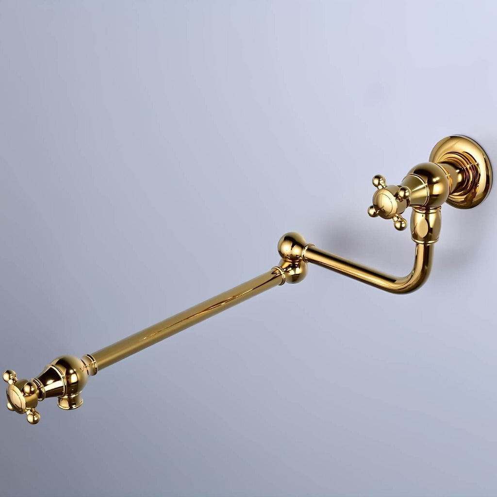 Robinet mural cuisine laiton bec pliable eau froide