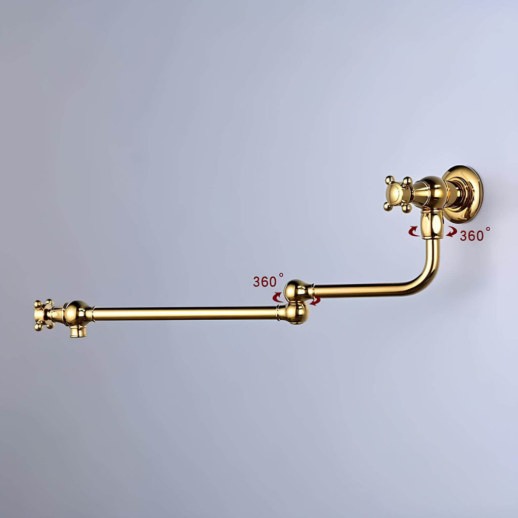 Robinet mural cuisine laiton bec pliable eau froide