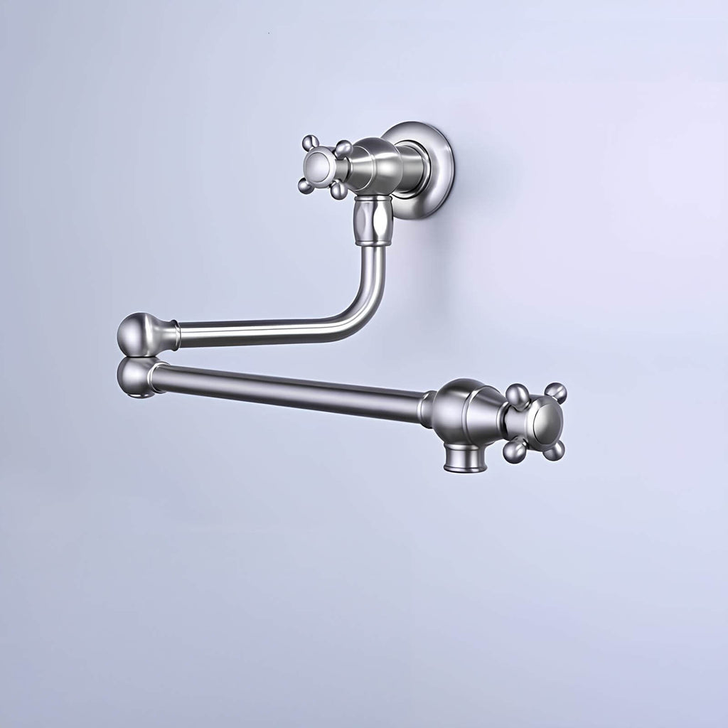 Robinet mural cuisine laiton bec pliable eau froide