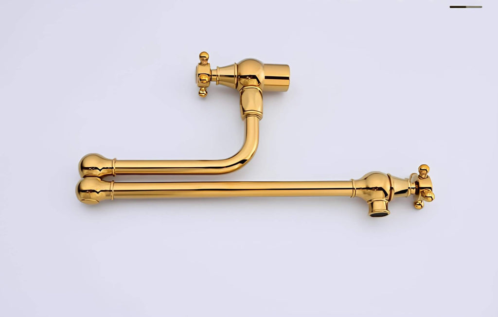 Robinet mural cuisine laiton bec pliable eau froide
