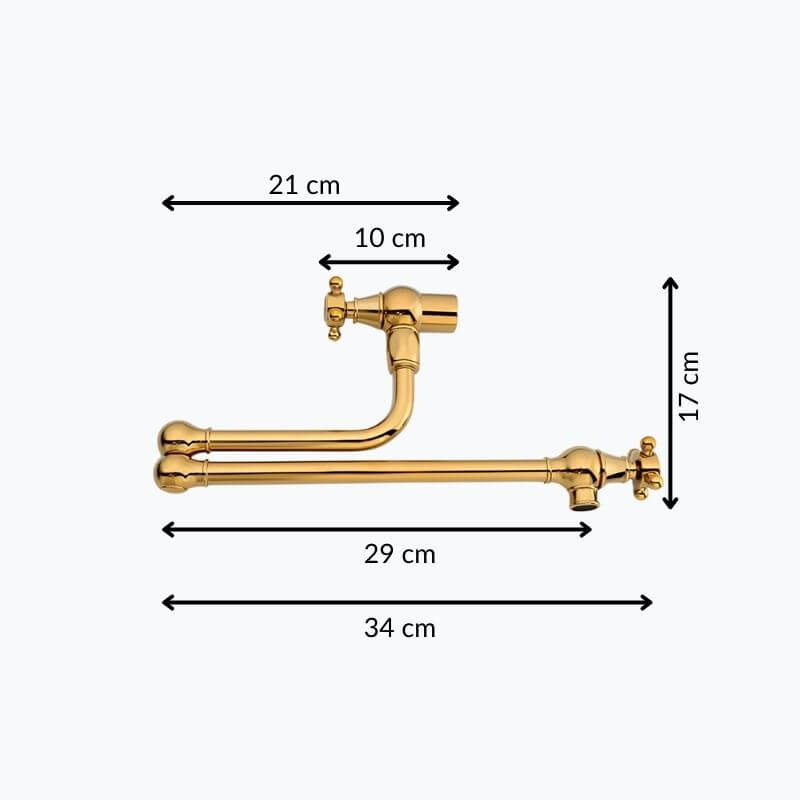 Robinet mural cuisine laiton bec pliable eau froide