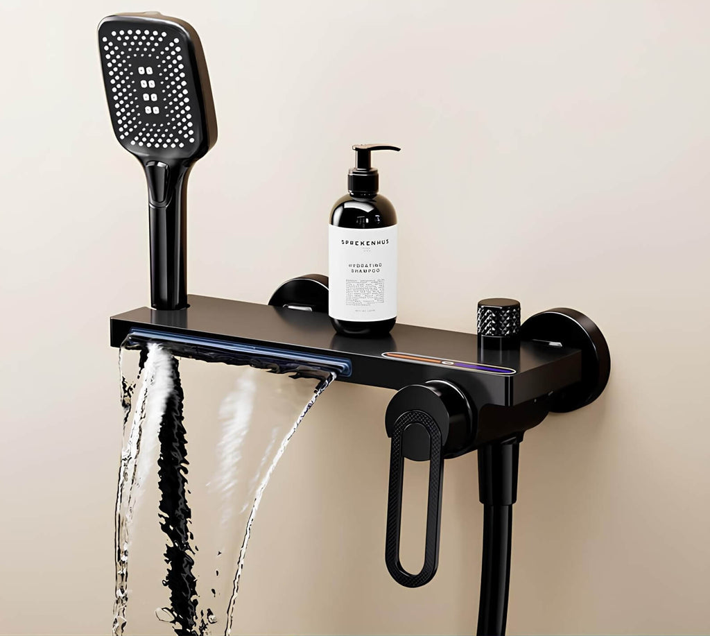Robinet mural douche baignoire avec douchette à main