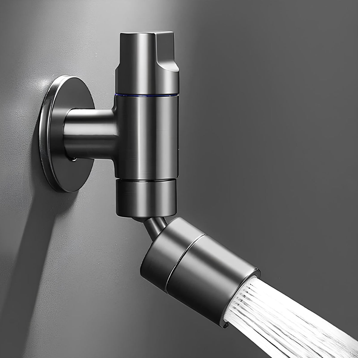 Robinet mural eau froide inox compact