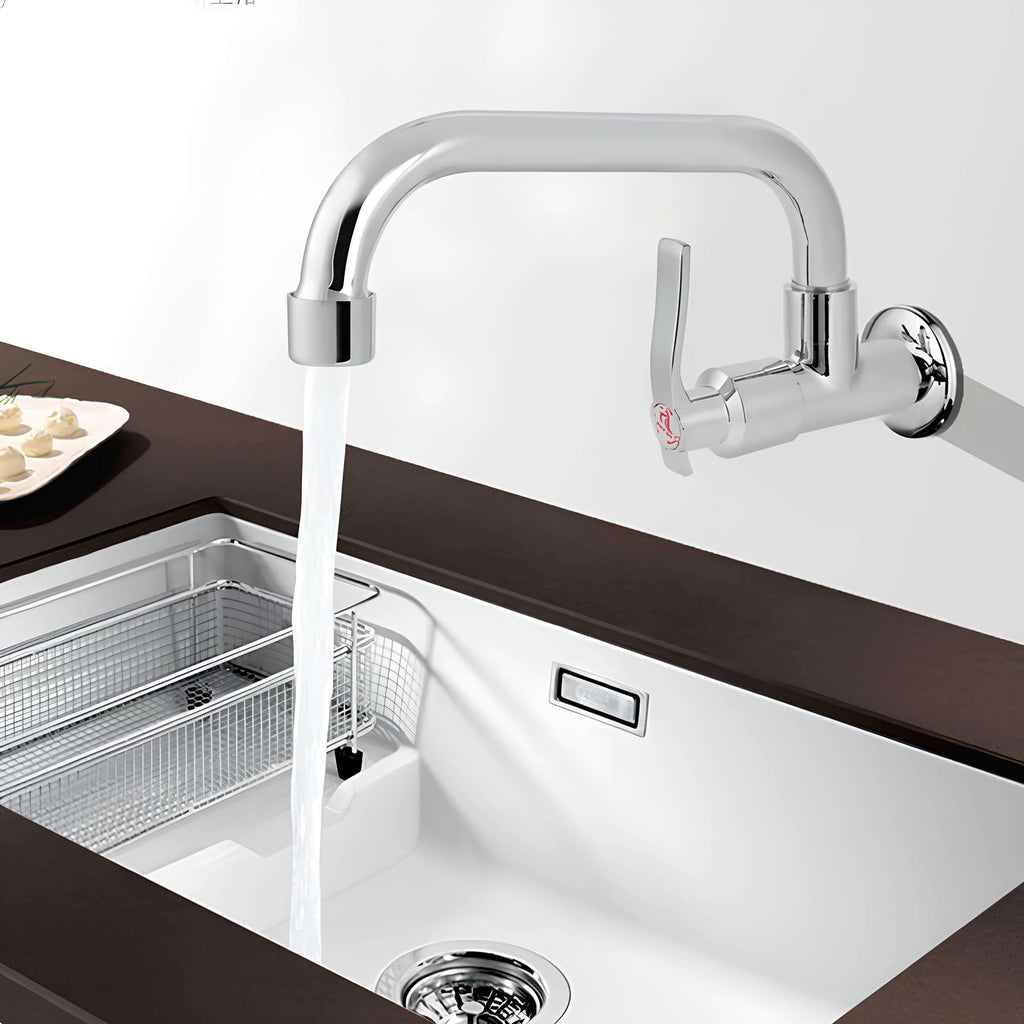 Robinet mural eau froide pivotant cuisine buanderie
