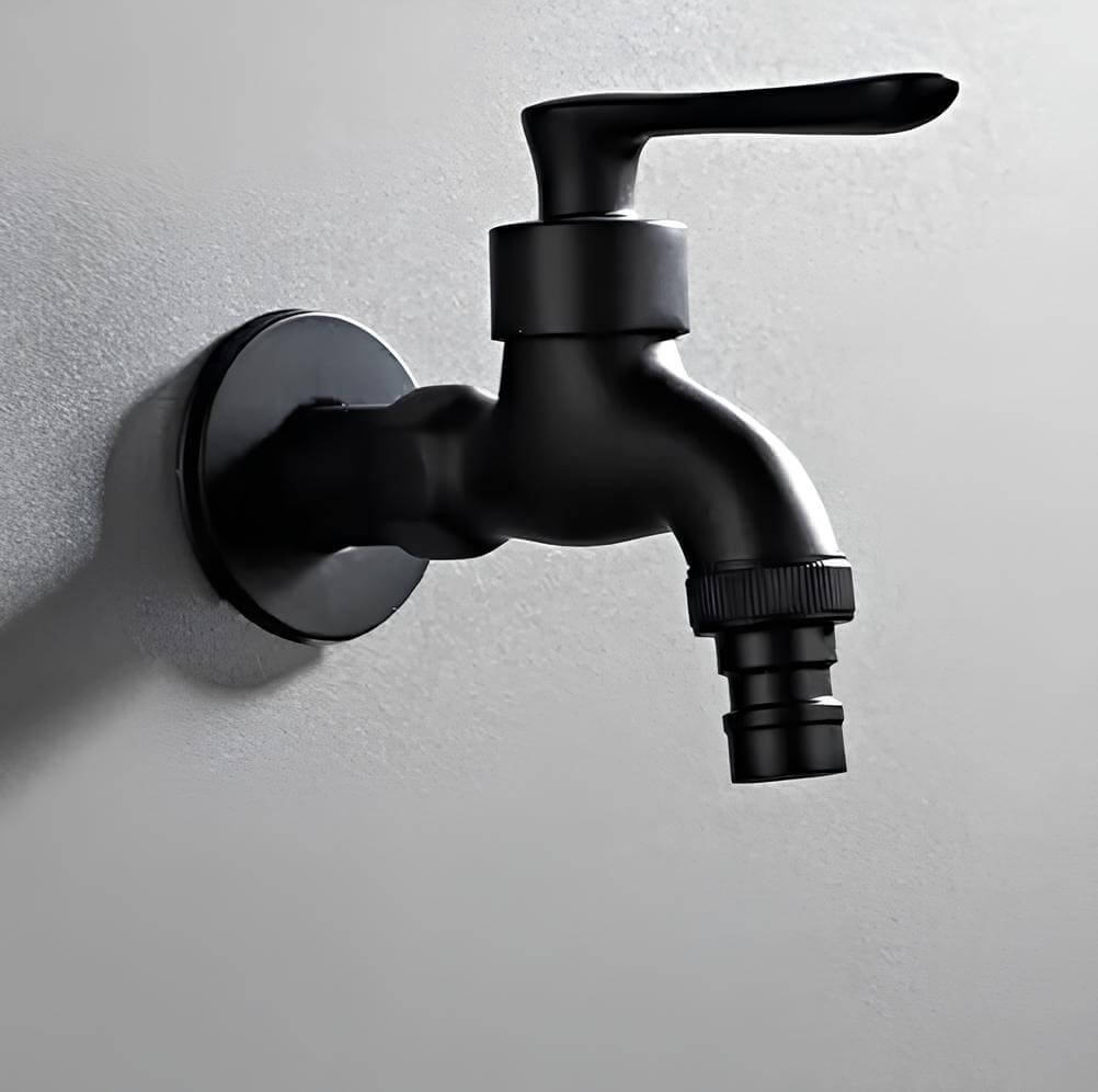 Robinet mural extérieur noir eau froide