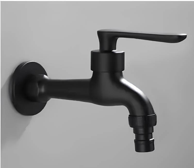 Robinet mural extérieur noir eau froide
