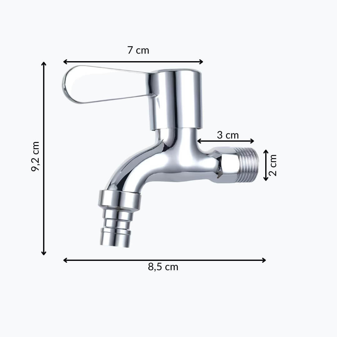 Robinet mural inox eau froide machine à laver