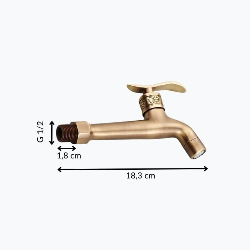 Robinet mural laiton eau froide buanderie et extérieur