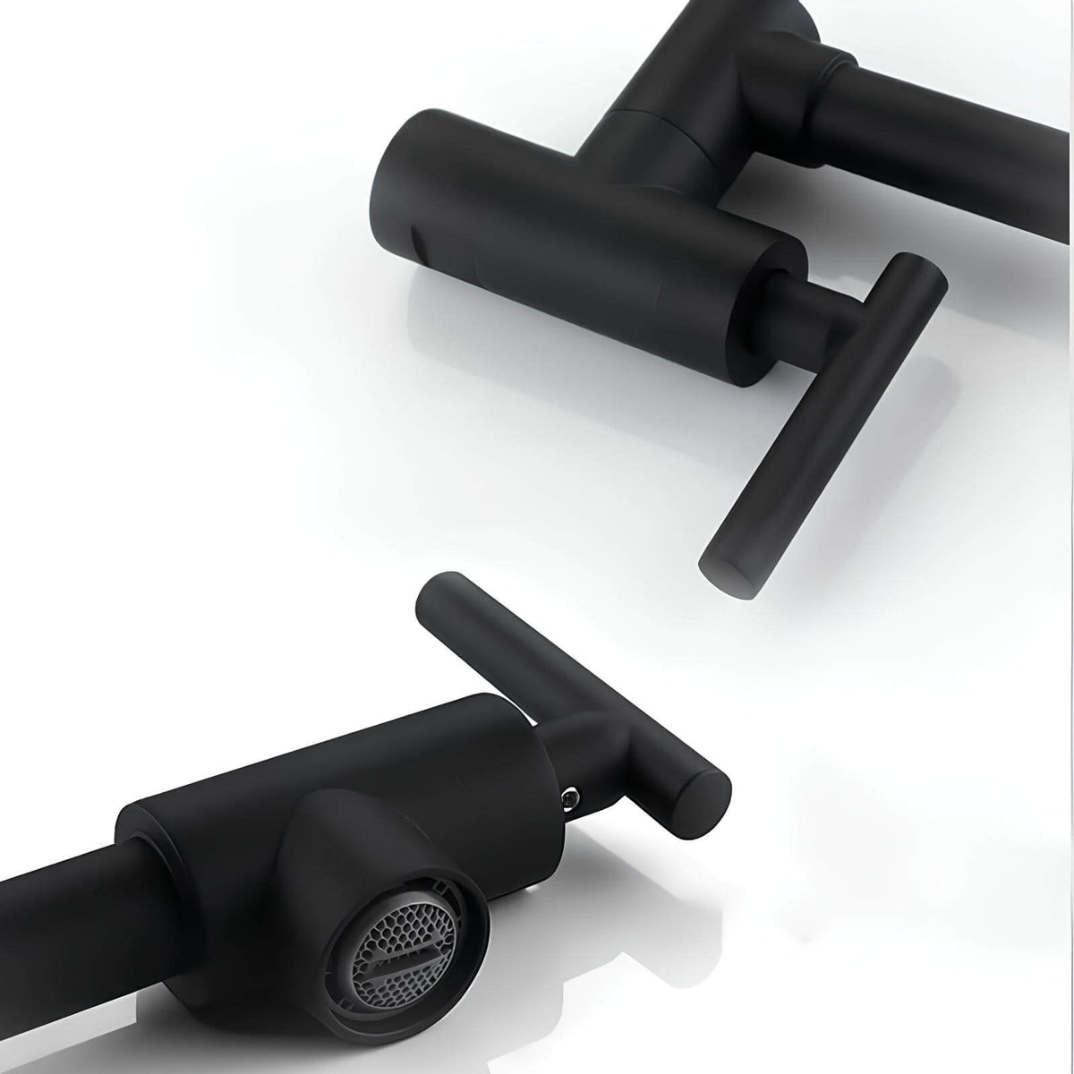 Robinet mural pliable eau froide bec rotatif cuisine