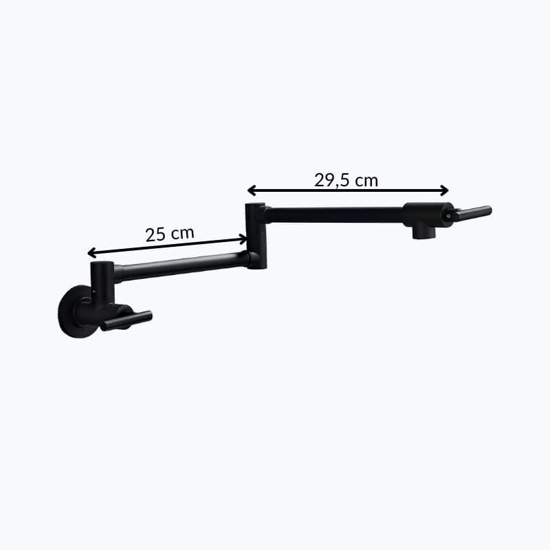 Robinet mural pliable eau froide bec rotatif cuisine