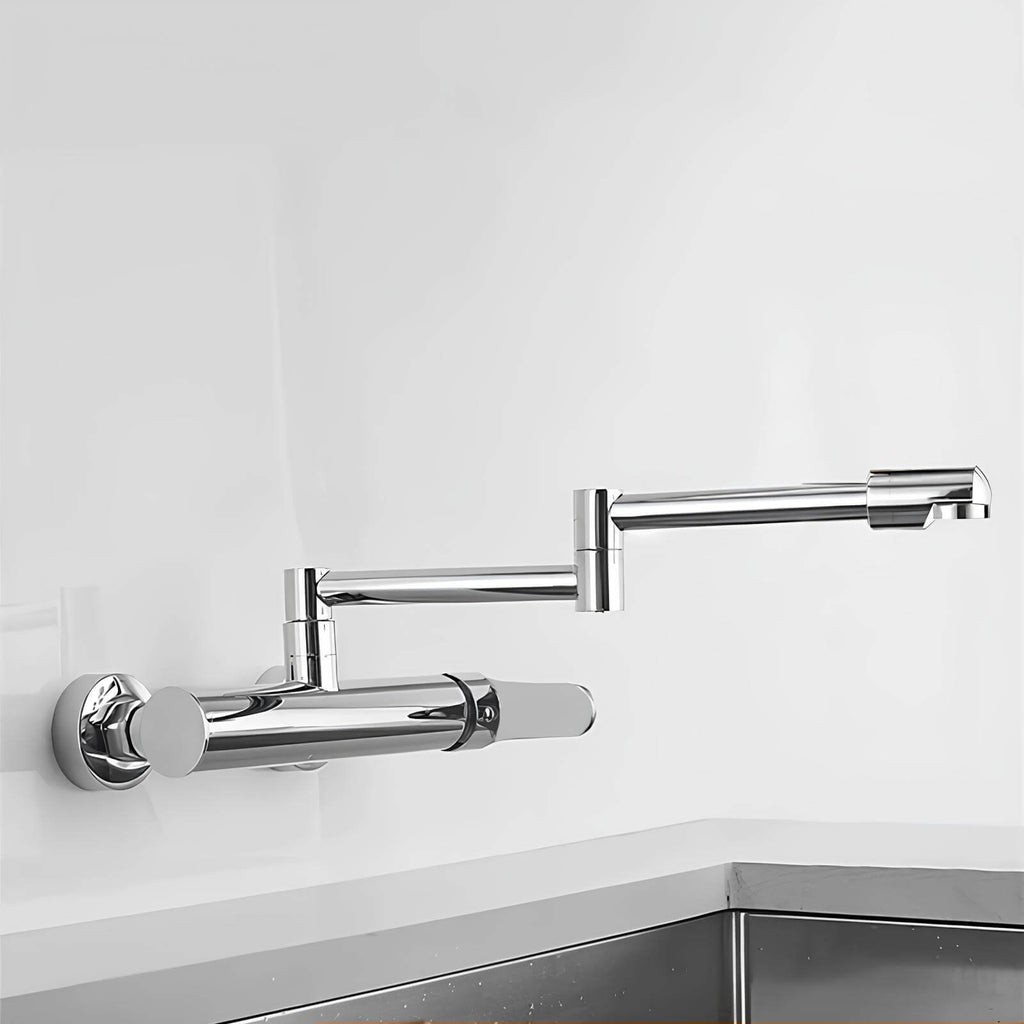 Robinet mural pliable laiton mitigeur cuisine bec 360°