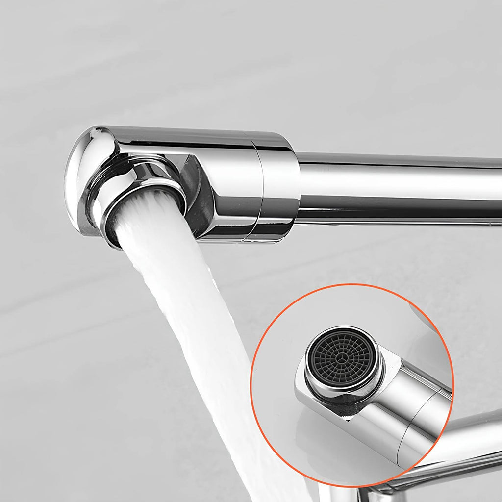 Robinet mural pliable laiton mitigeur cuisine bec 360°