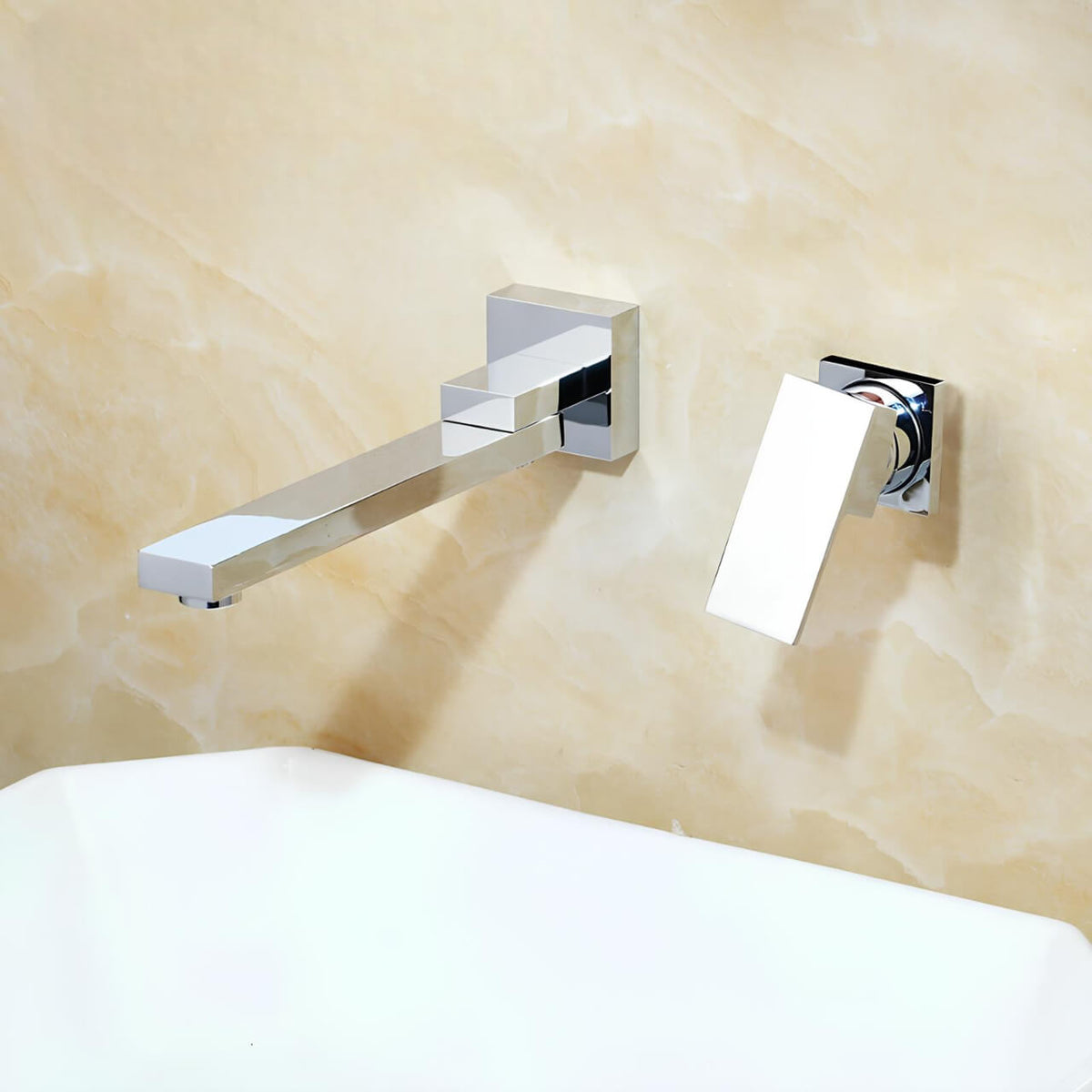 Robinet mural rabattable bec orientable
