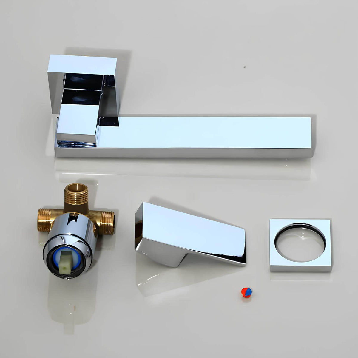 Robinet mural rabattable bec orientable