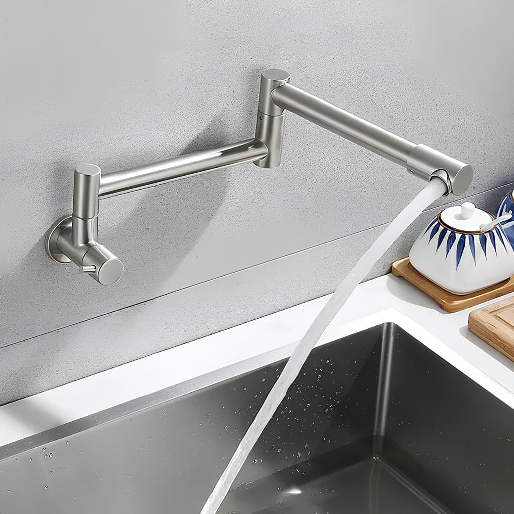 Robinet mural rabattable eau froide acier inoxydable