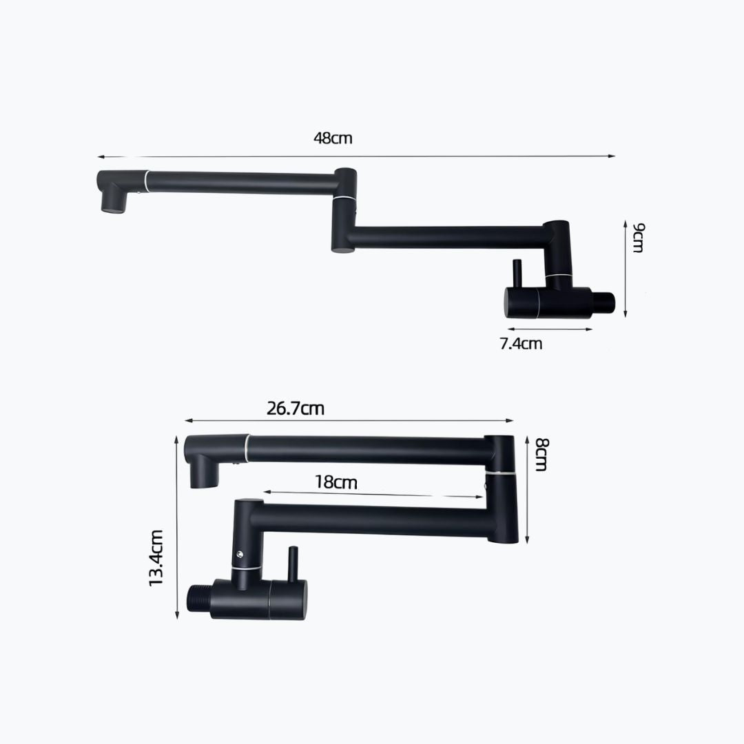 Robinet mural rabattable eau froide acier inoxydable