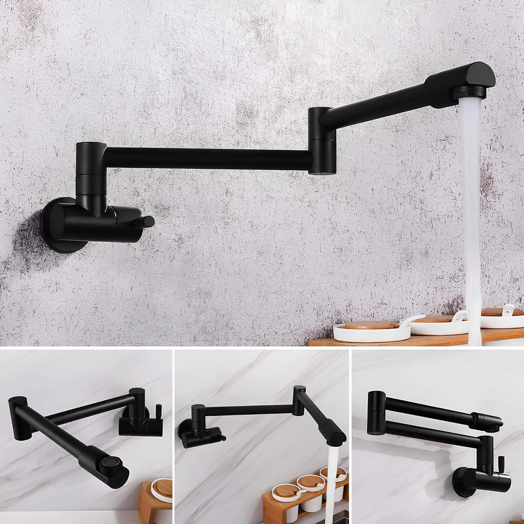 Robinet mural rabattable eau froide - bec rotatif