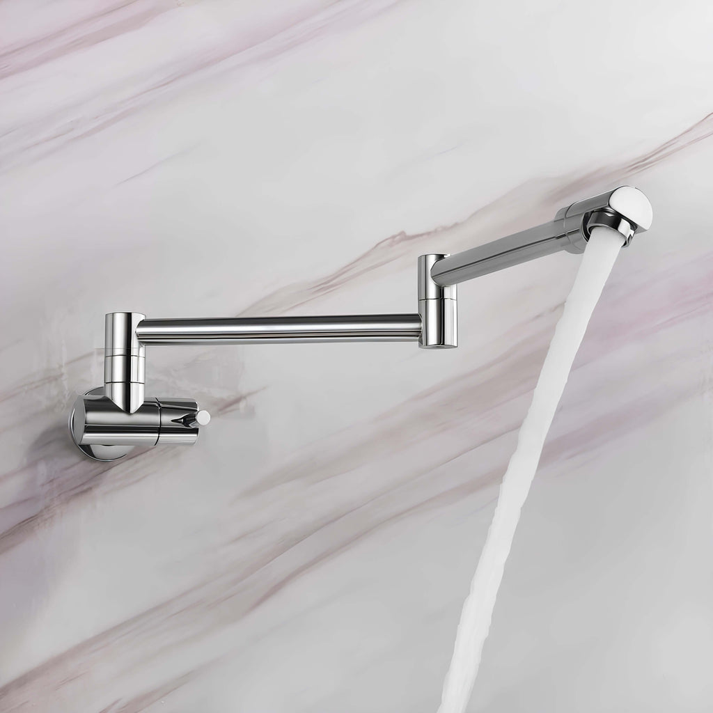 Robinet mural rabattable eau froide - bec rotatif
