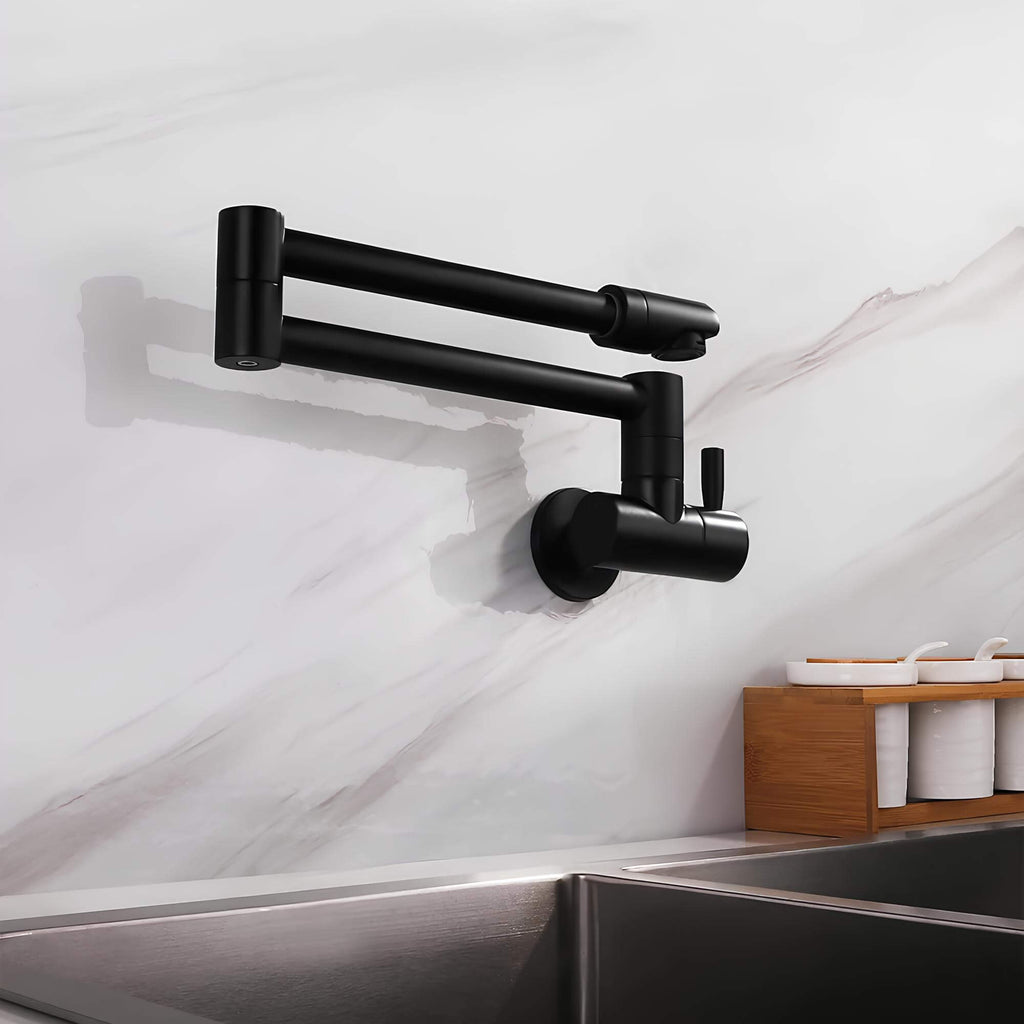 Robinet mural rabattable eau froide - bec rotatif