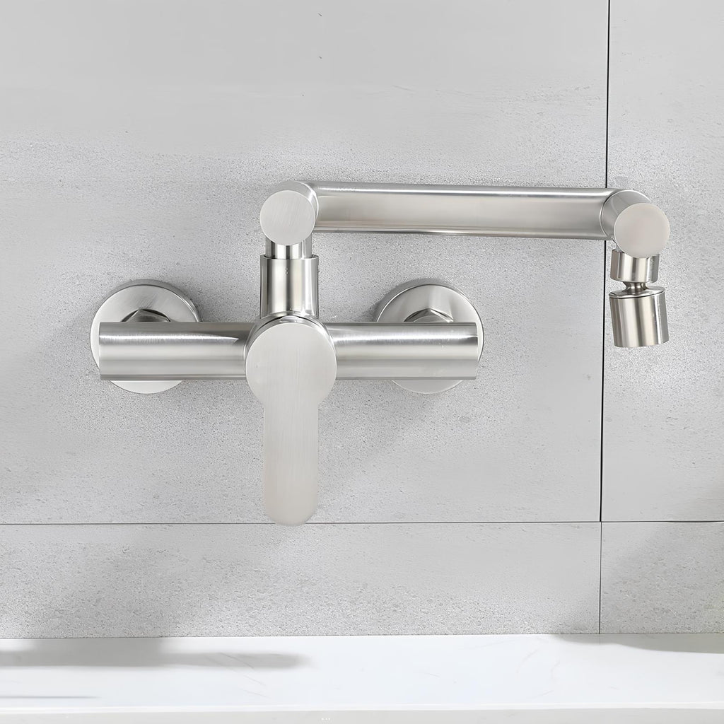 Robinet mural rabattable inox 360°