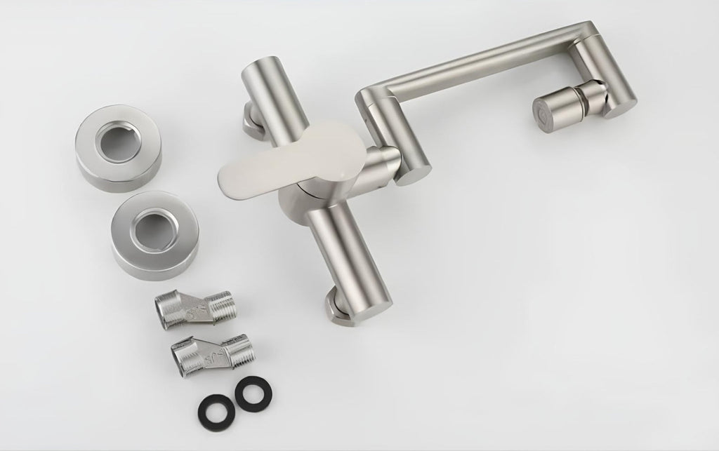 Robinet mural rabattable inox 360°