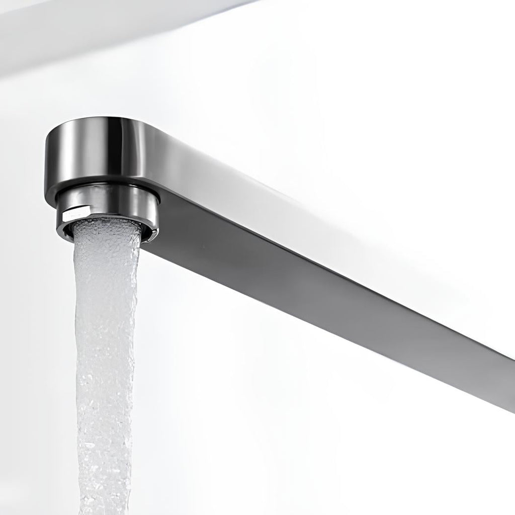 Robinet cuisine rétractable inox gris brossé