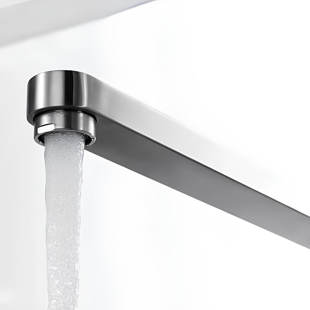 Robinet cuisine rétractable inox gris brossé
