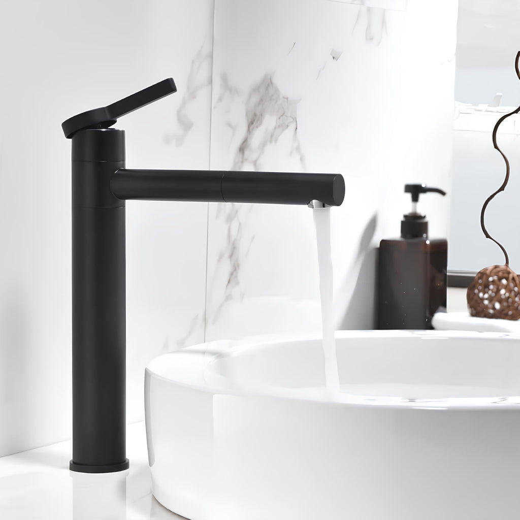 Robinet vasque bec pivotant monocommande