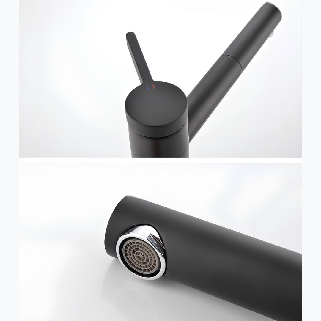 Robinet vasque bec pivotant monocommande