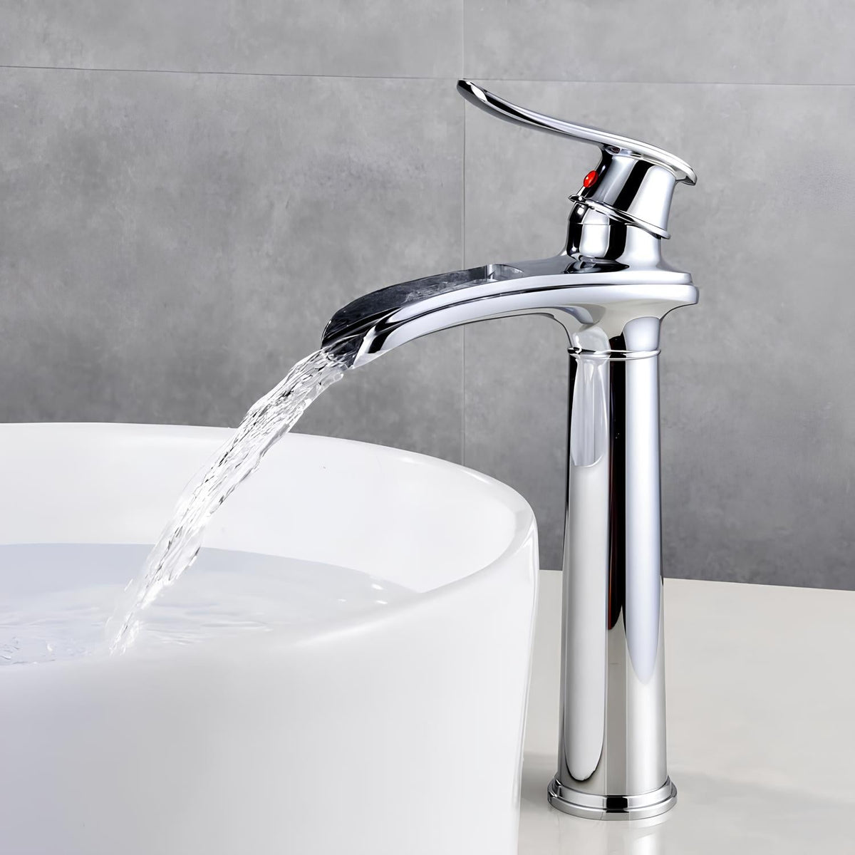 Robinet vasque cascade design contemporain
