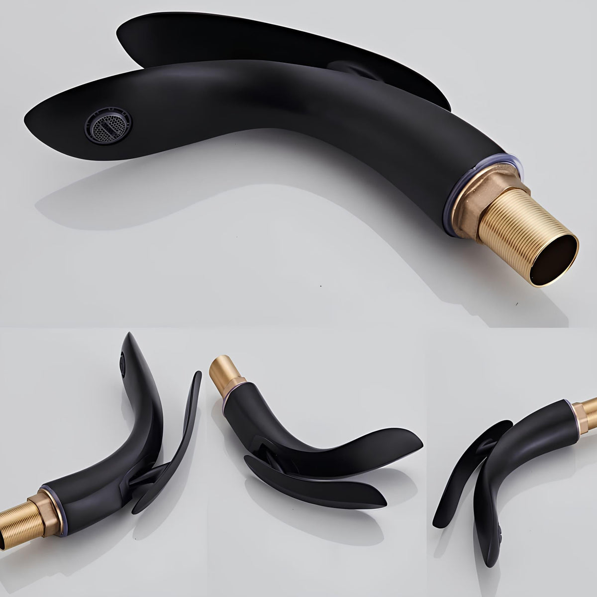Robinet vasque design requin moderne laiton