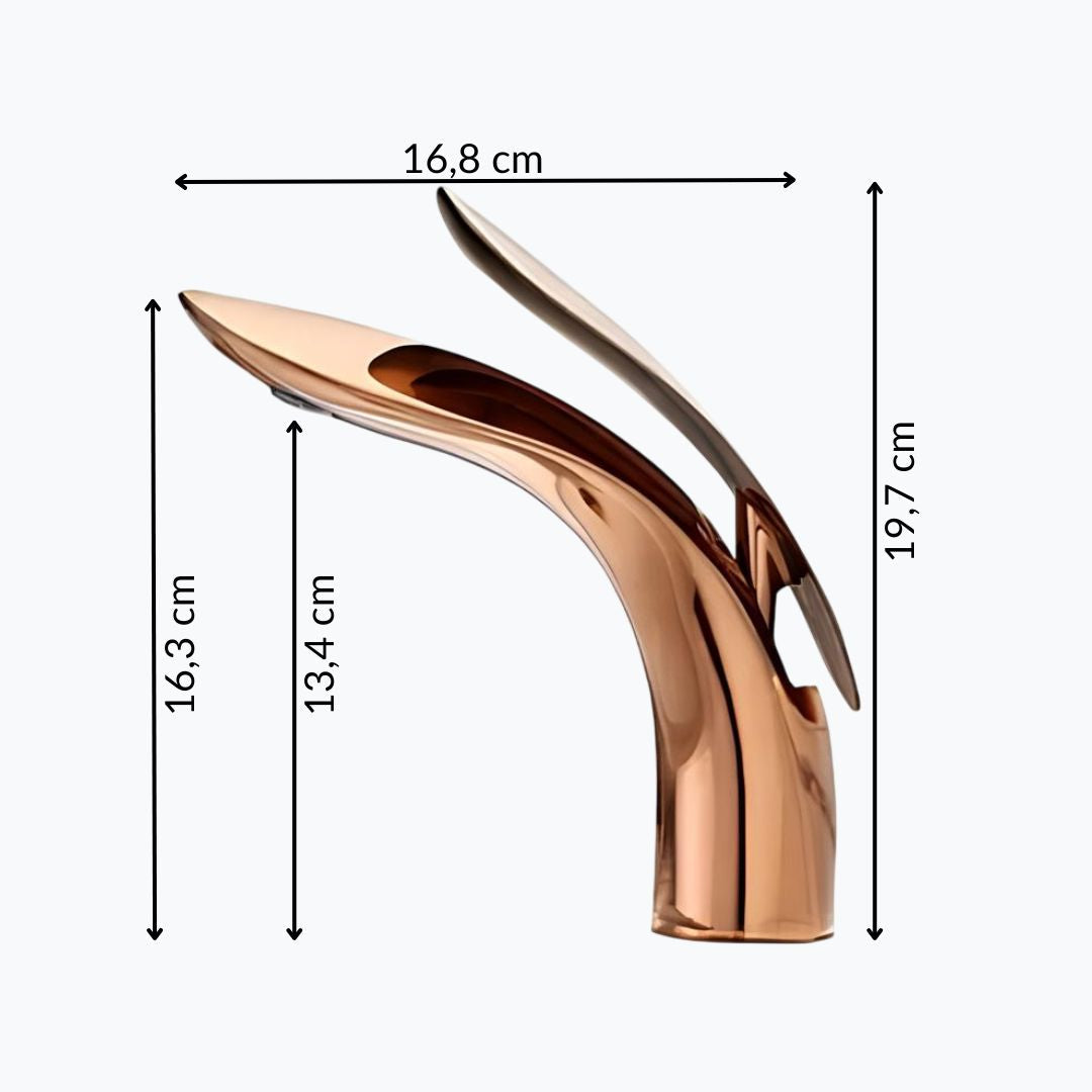 Robinet vasque design requin moderne laiton