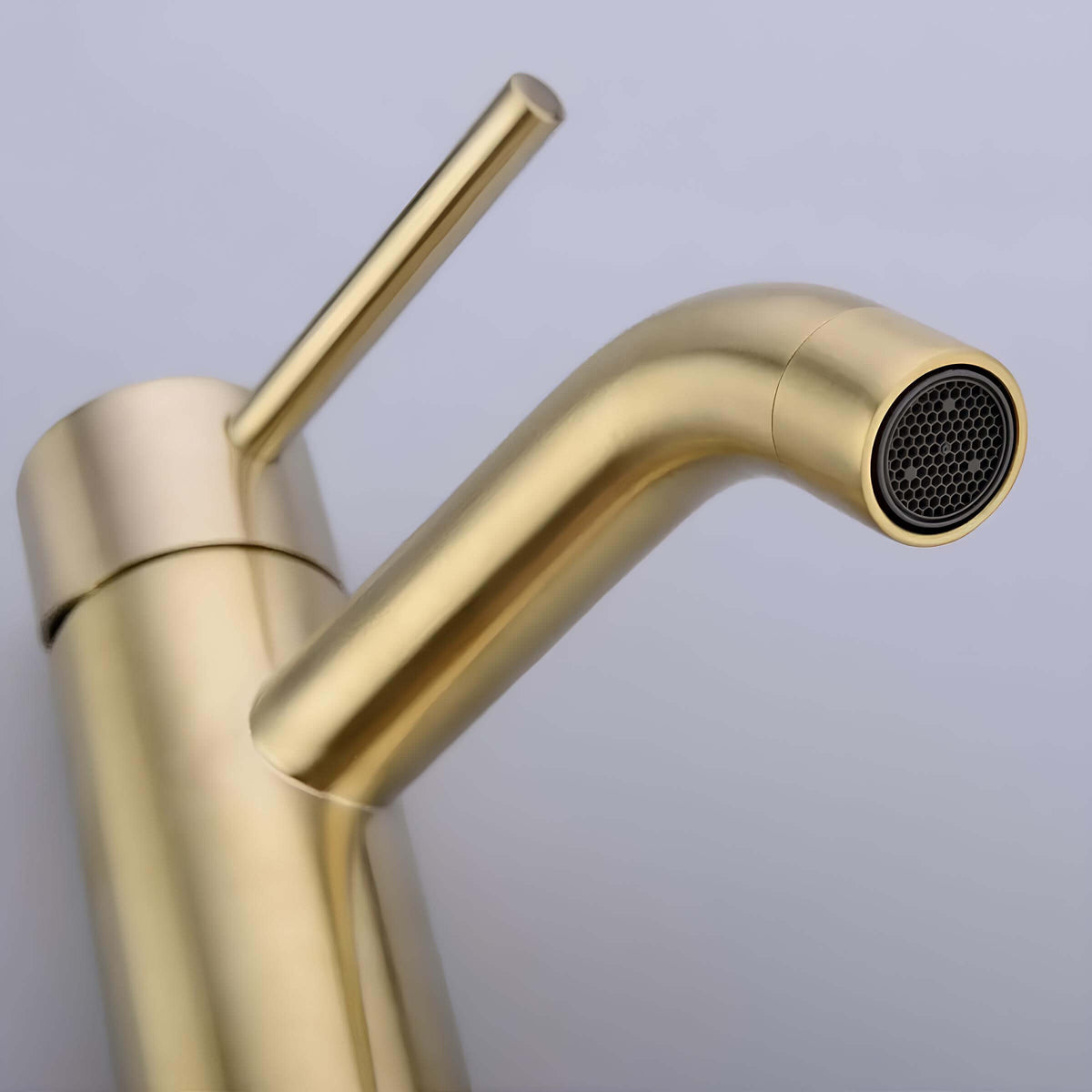 Robinet vasque doré mitigeur contemporain