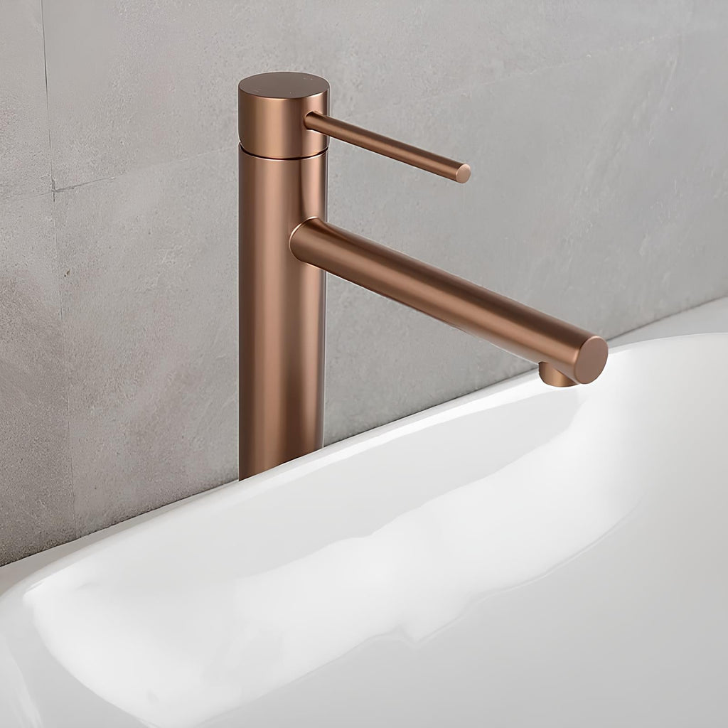 Robinet vasque haut bronze design contemporain