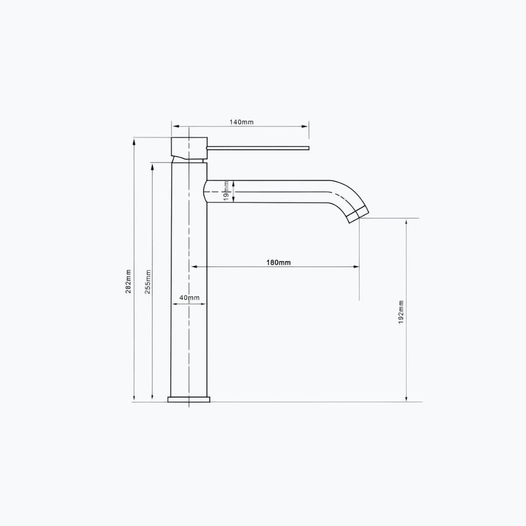 Robinet vasque haut bronze design contemporain
