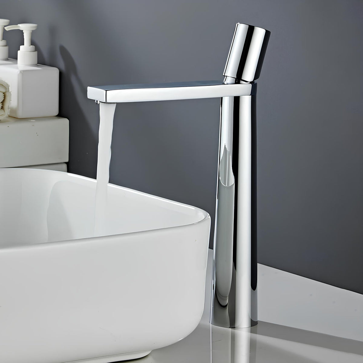 Robinet vasque laiton massif contemporain
