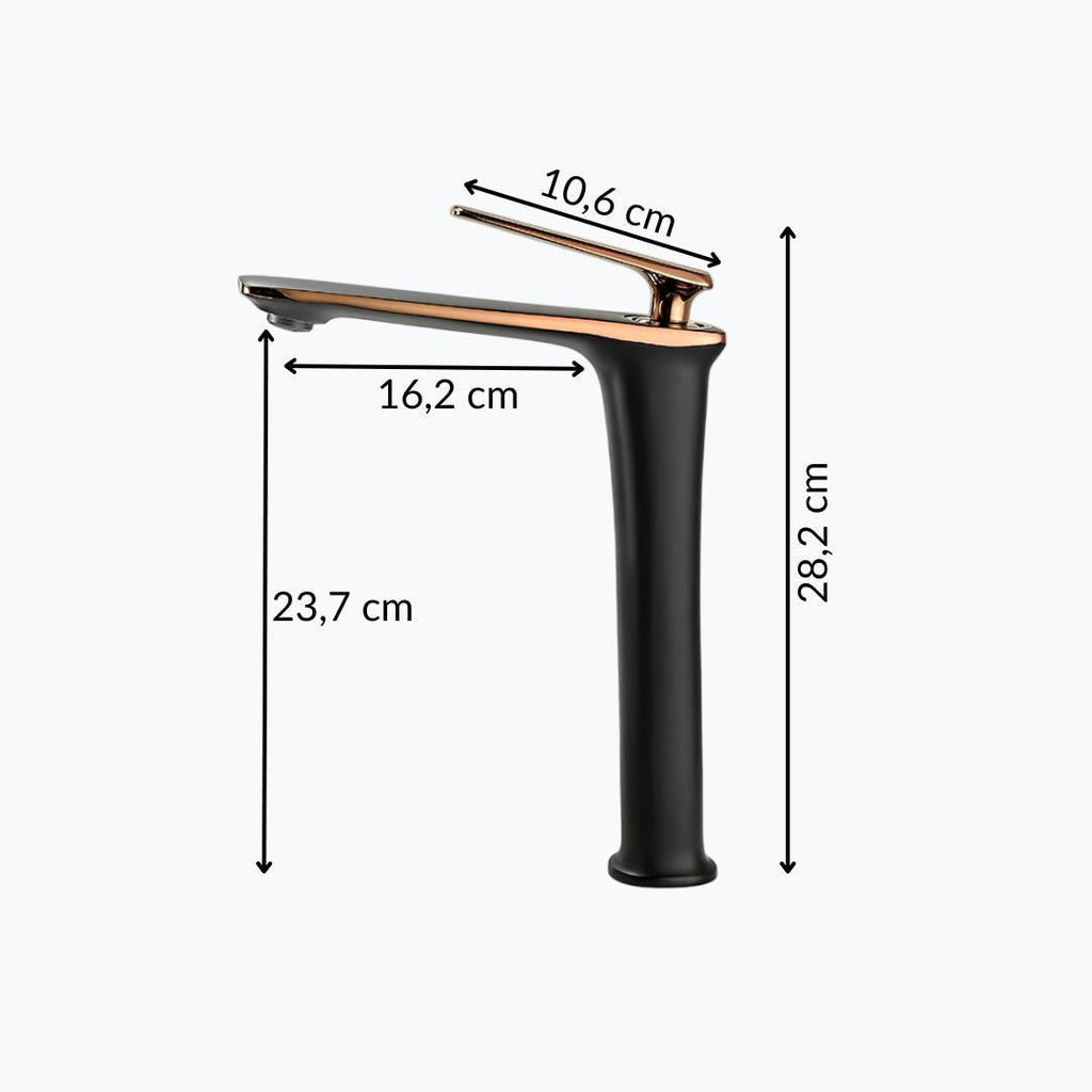 Robinet vasque noir design minimaliste