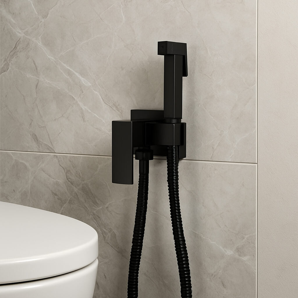Douchette WC murale eau chaude froide laiton