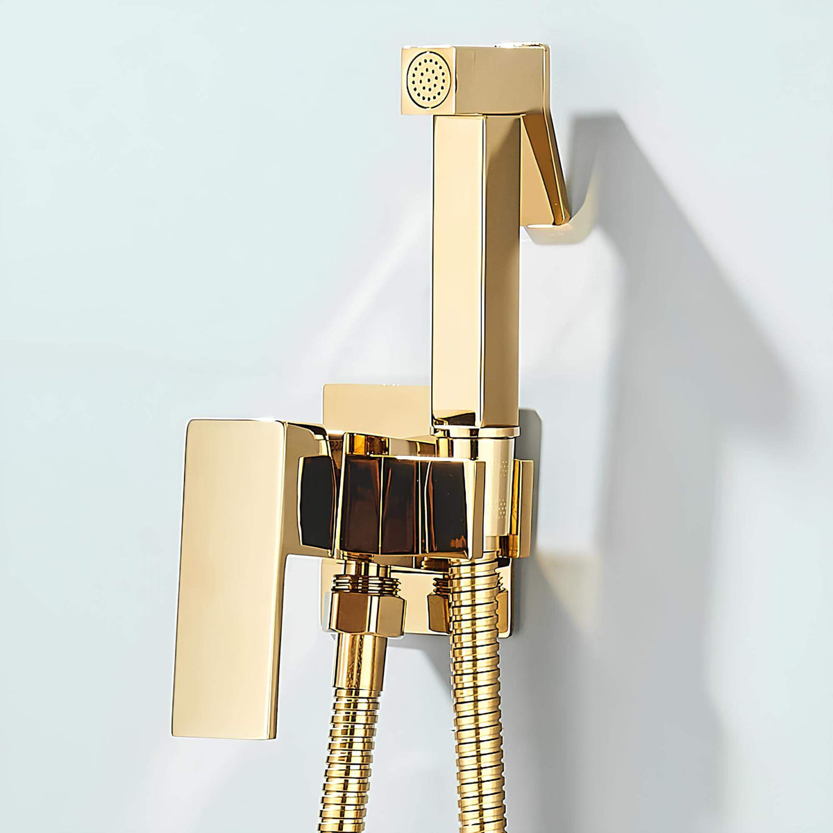 Douchette WC murale eau chaude froide laiton
