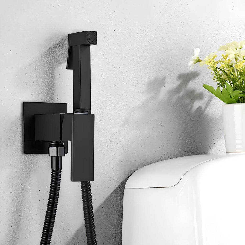 Douchette WC murale eau chaude froide laiton