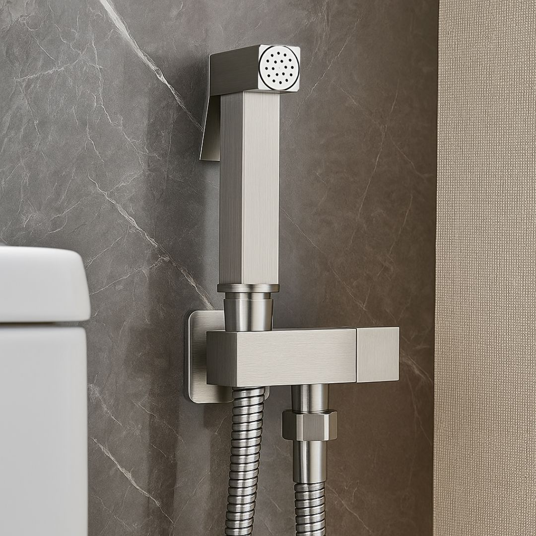 Douchette WC murale acier inoxydable