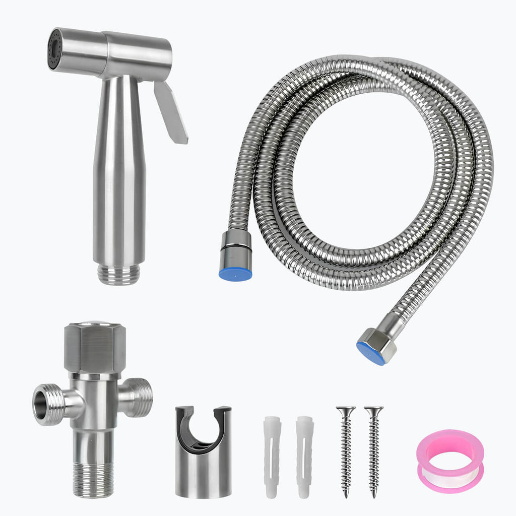 Douchette WC inox murale nettoyage intime