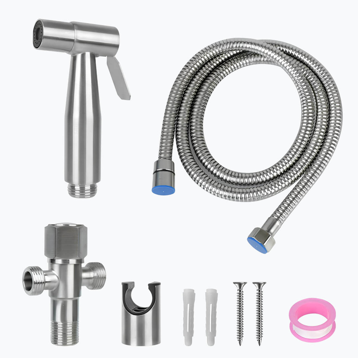 Douchette WC inox murale nettoyage intime