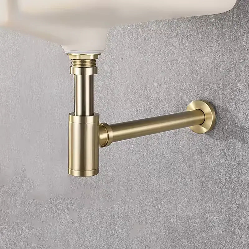 Siphon lavabo or brossé