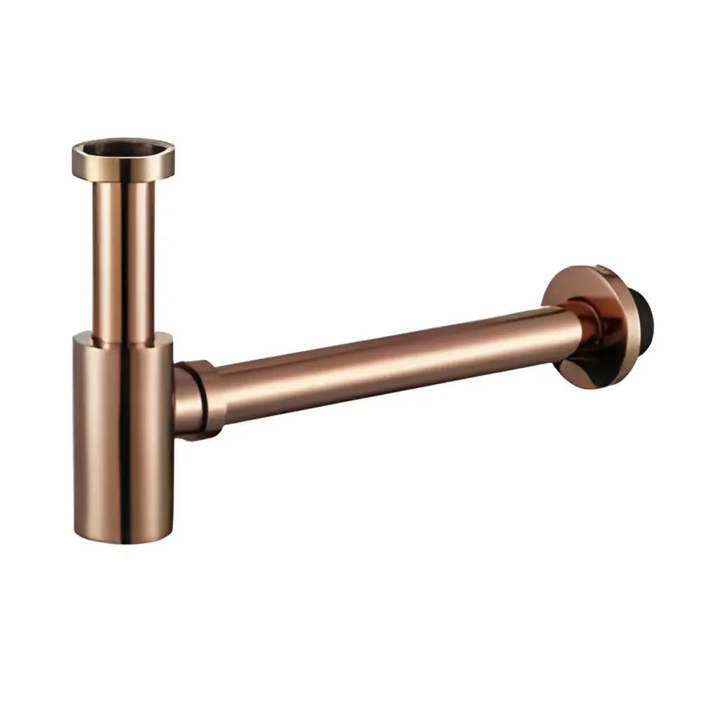 Siphon lavabo or rose brossé